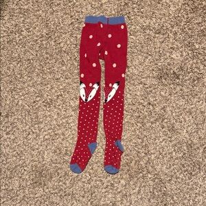Matilda Jane Maroon & Blue Kids Fox Pattern Tights Sz 4-6